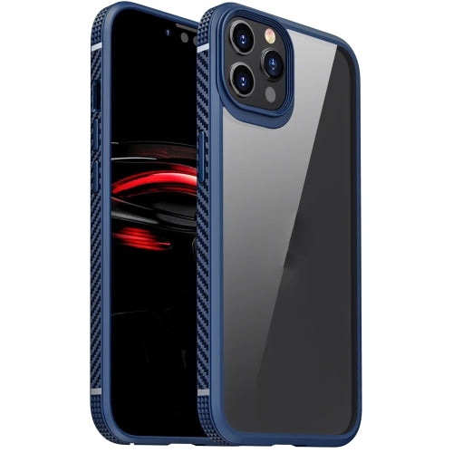 For iPhone 11 MG Series Carbon Fiber TPU   Clear PC Four-corner Airbag Shockproof Case