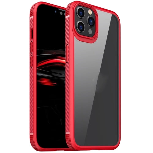 For iPhone 11 MG Series Carbon Fiber TPU   Clear PC Four-corner Airbag Shockproof Case