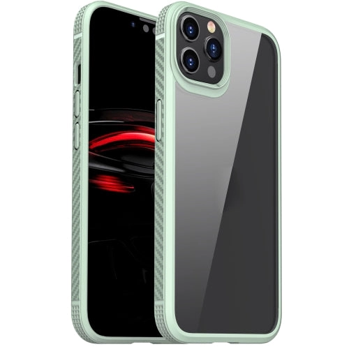 For iPhone 11 MG Series Carbon Fiber TPU   Clear PC Four-corner Airbag Shockproof Case