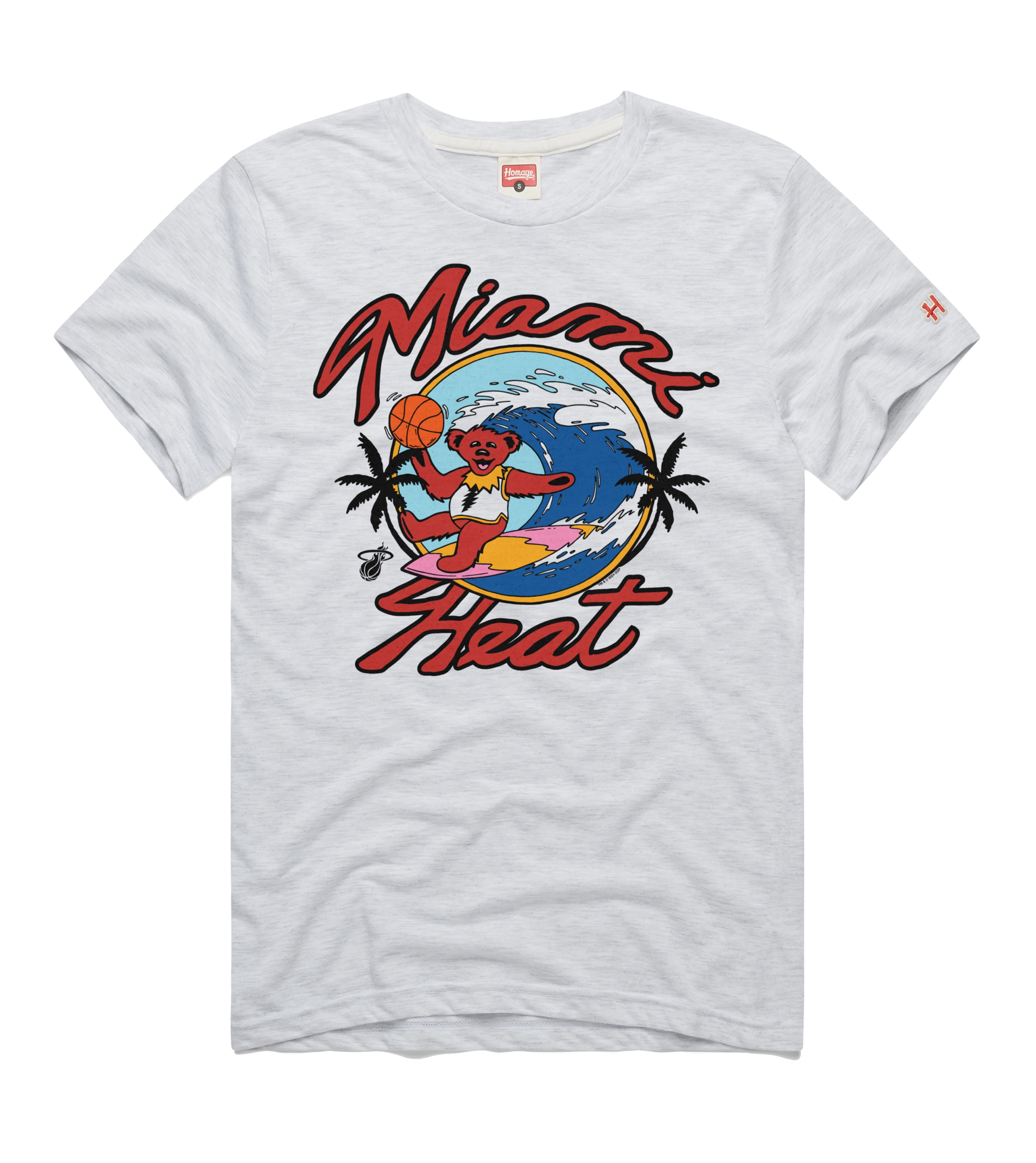 Homage Miami HEAT Greatful Dead White Tee