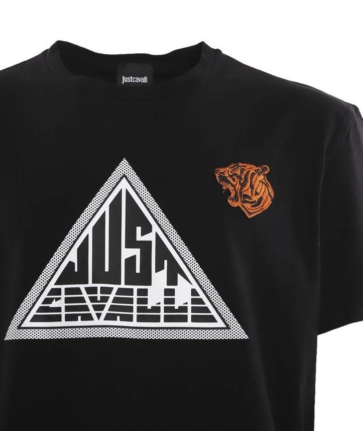 Just Cavalli Logo Printed Crewneck T-Shirt