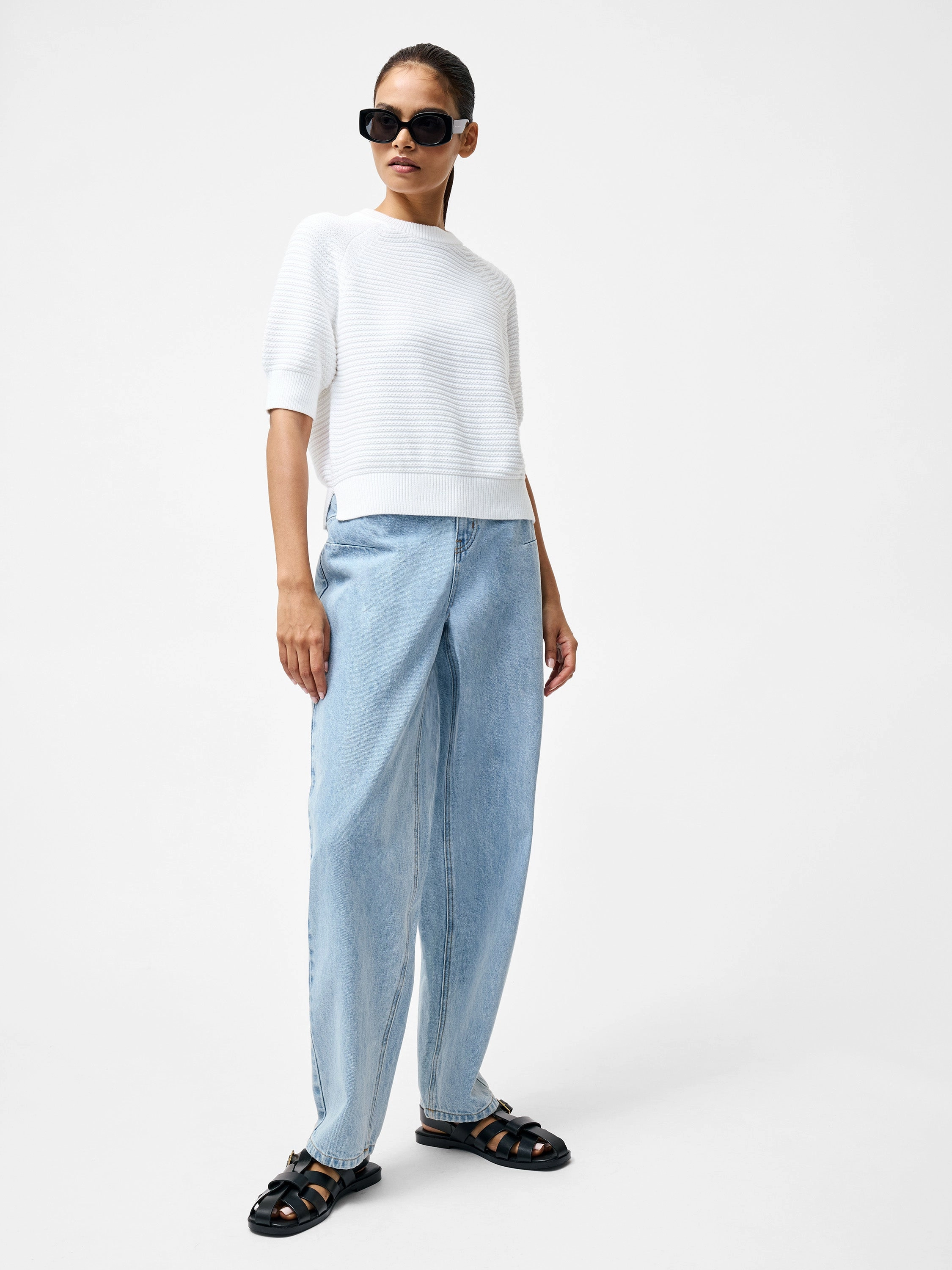 Lily Short Sleeve High Neck Top
