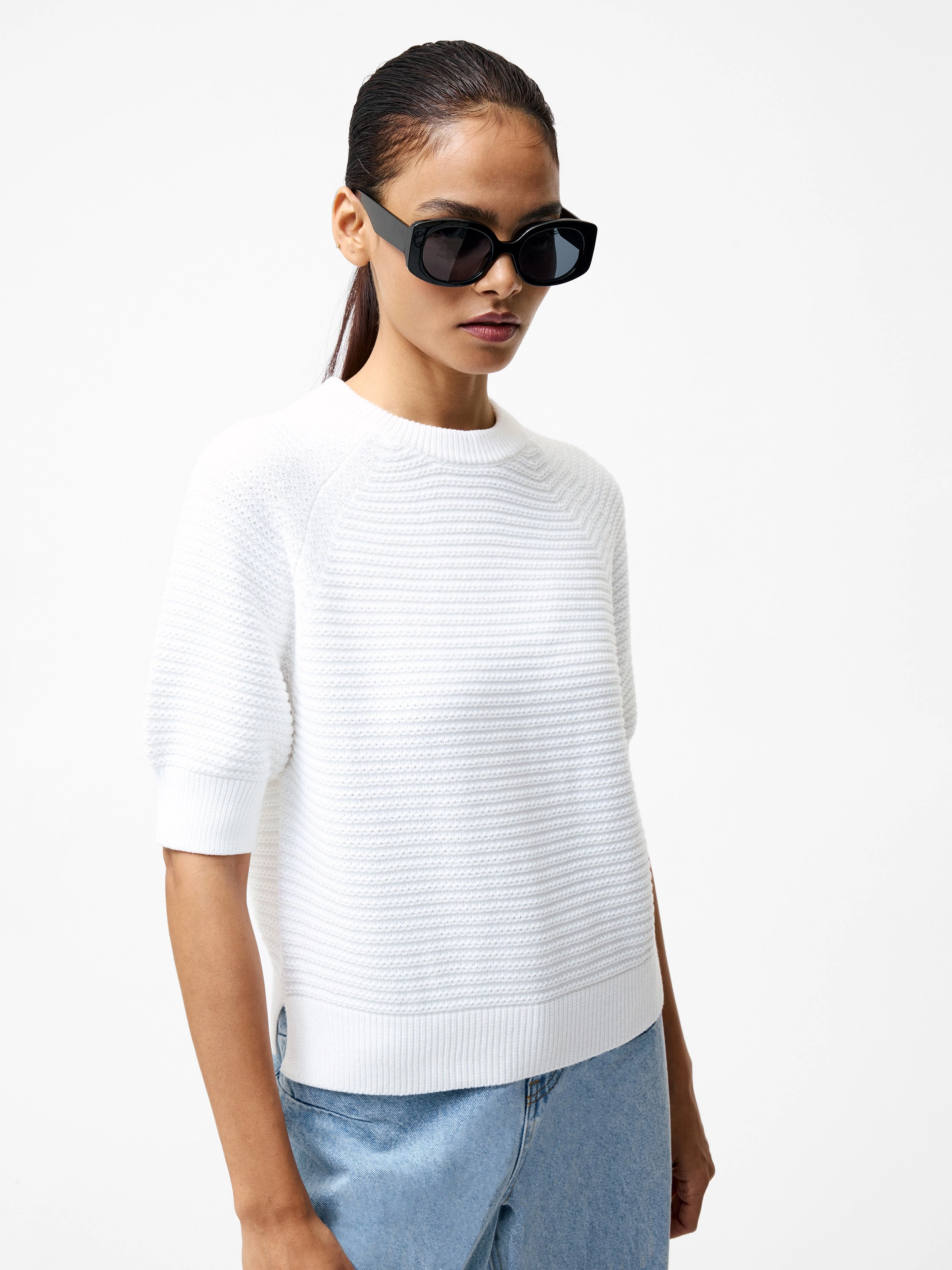 Lily Short Sleeve High Neck Top