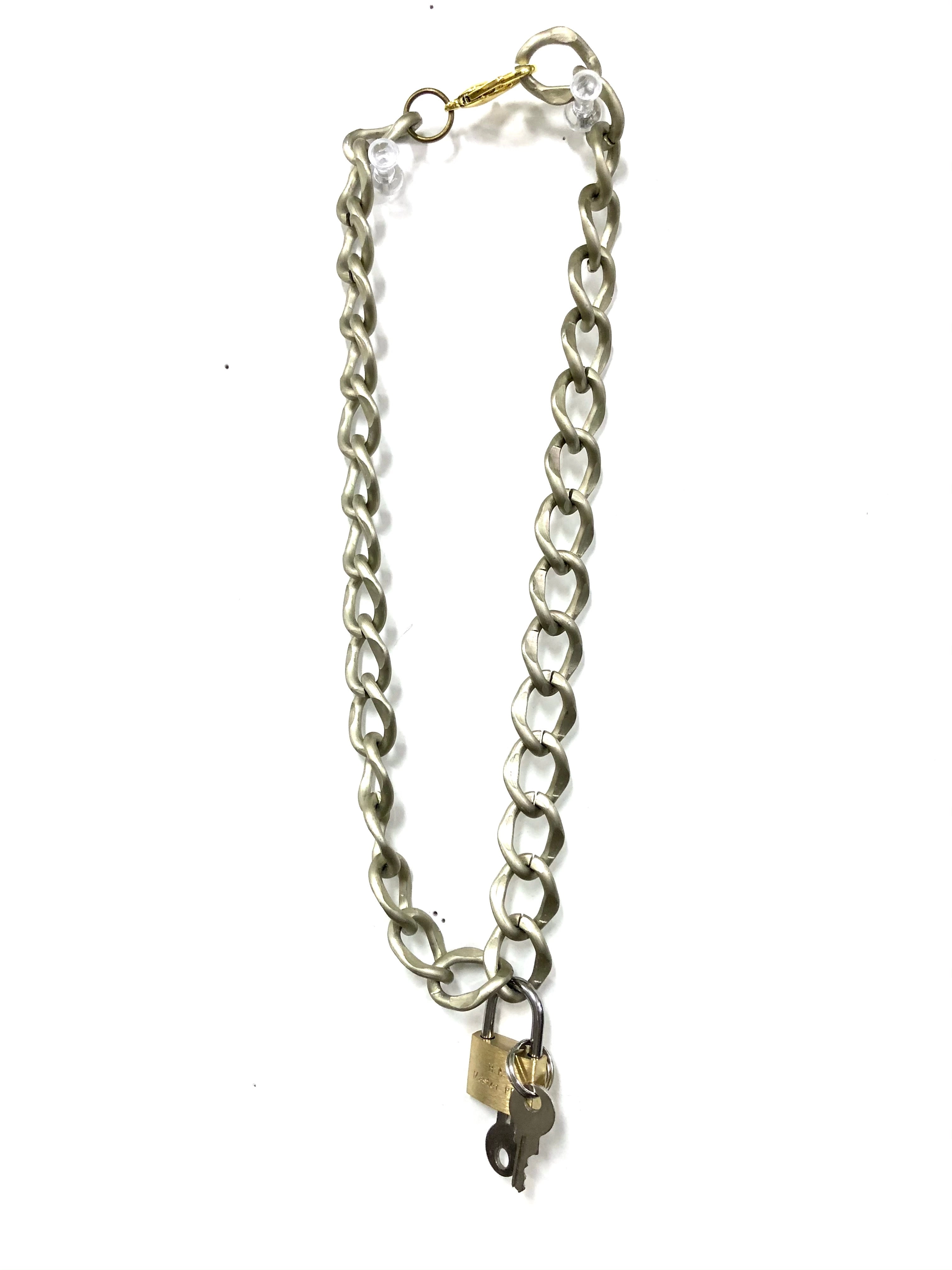 Lock and key  choker necklace