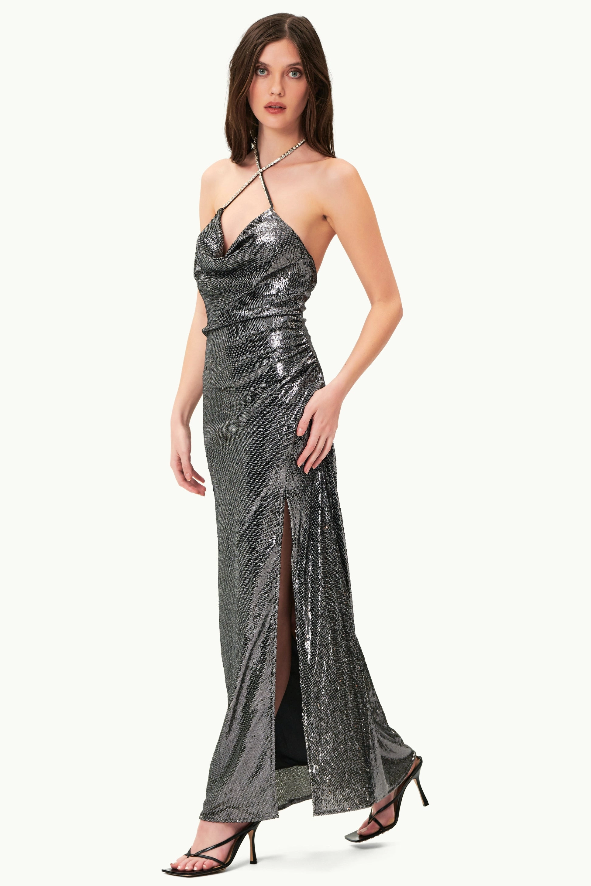 Melia Dress - Gunmetal