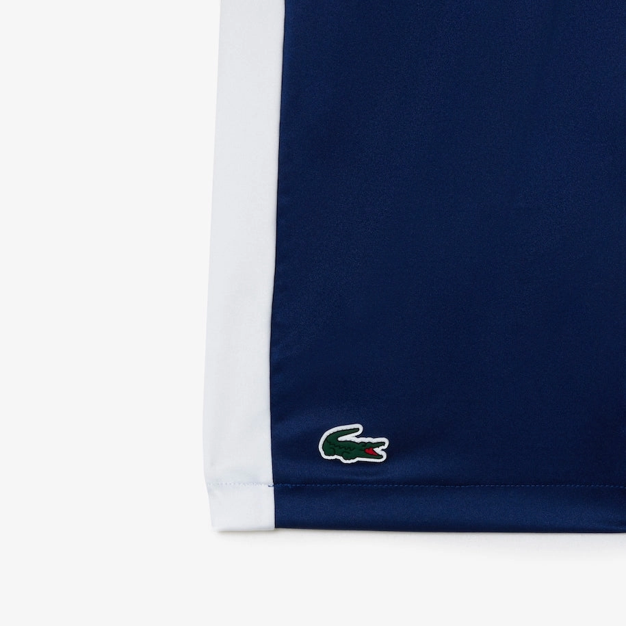 Men's Lacoste Tennis x Daniil Medvedev Regular Fit Shorts  Navy Blue / White
