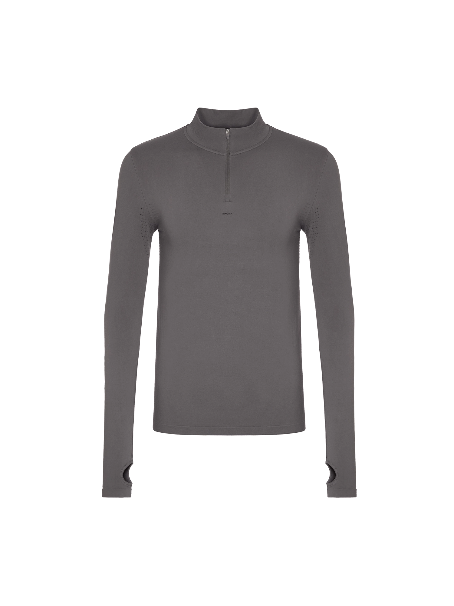 Men's Plant-Stretch Long Sleeve Half-Zip Top—Volcanic Grey