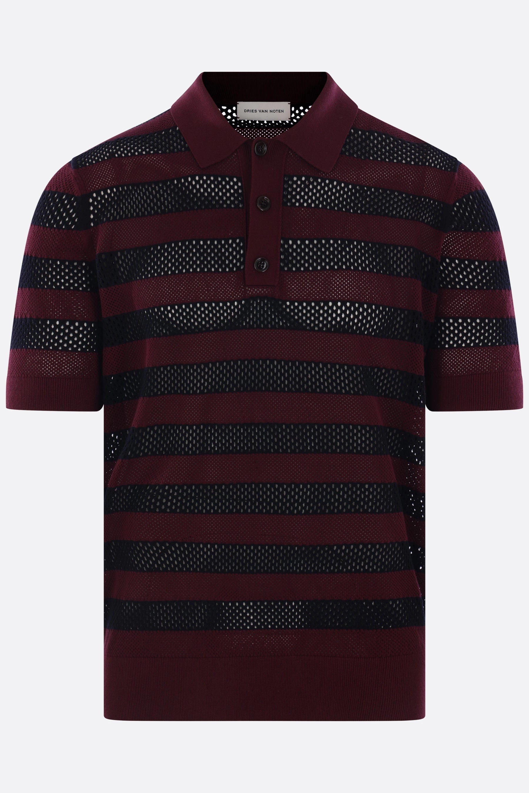 Mercy polo shirt in open fresh stitch knit