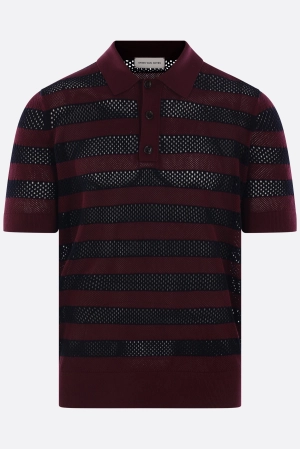 Mercy polo shirt in open fresh stitch knit
