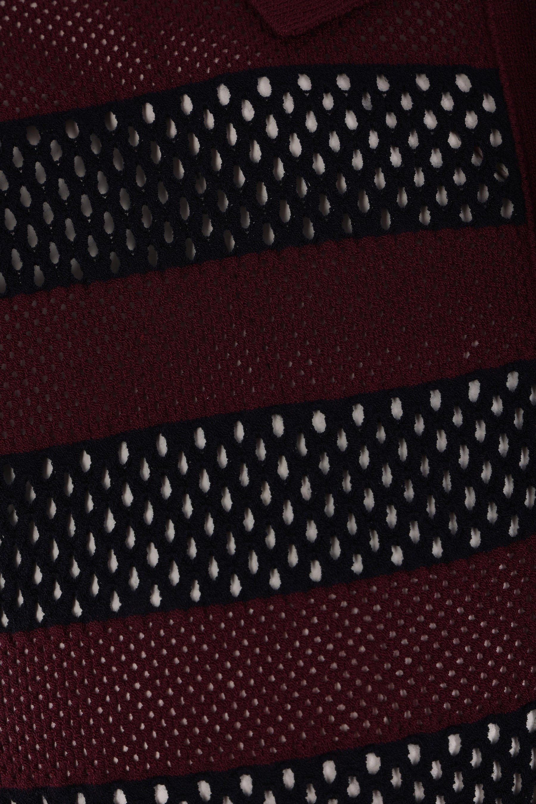 Mercy polo shirt in open fresh stitch knit