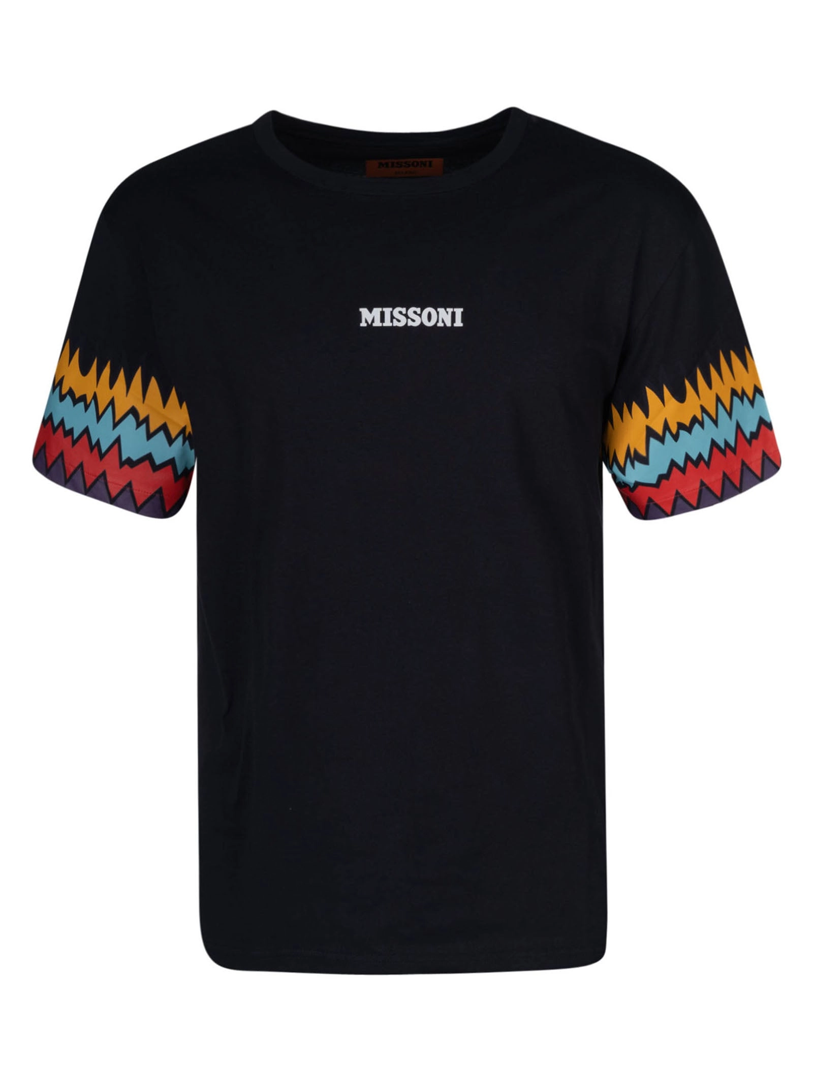 Missoni Zigzag-Trim Logo Printed T-Shirt