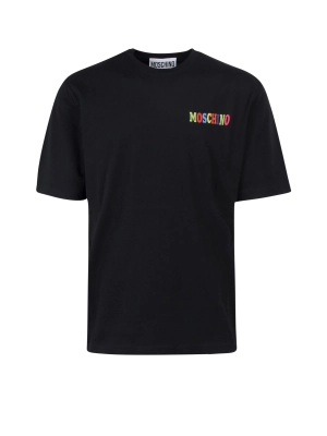 Moschino Logo Printed Crewneck T-Shirt
