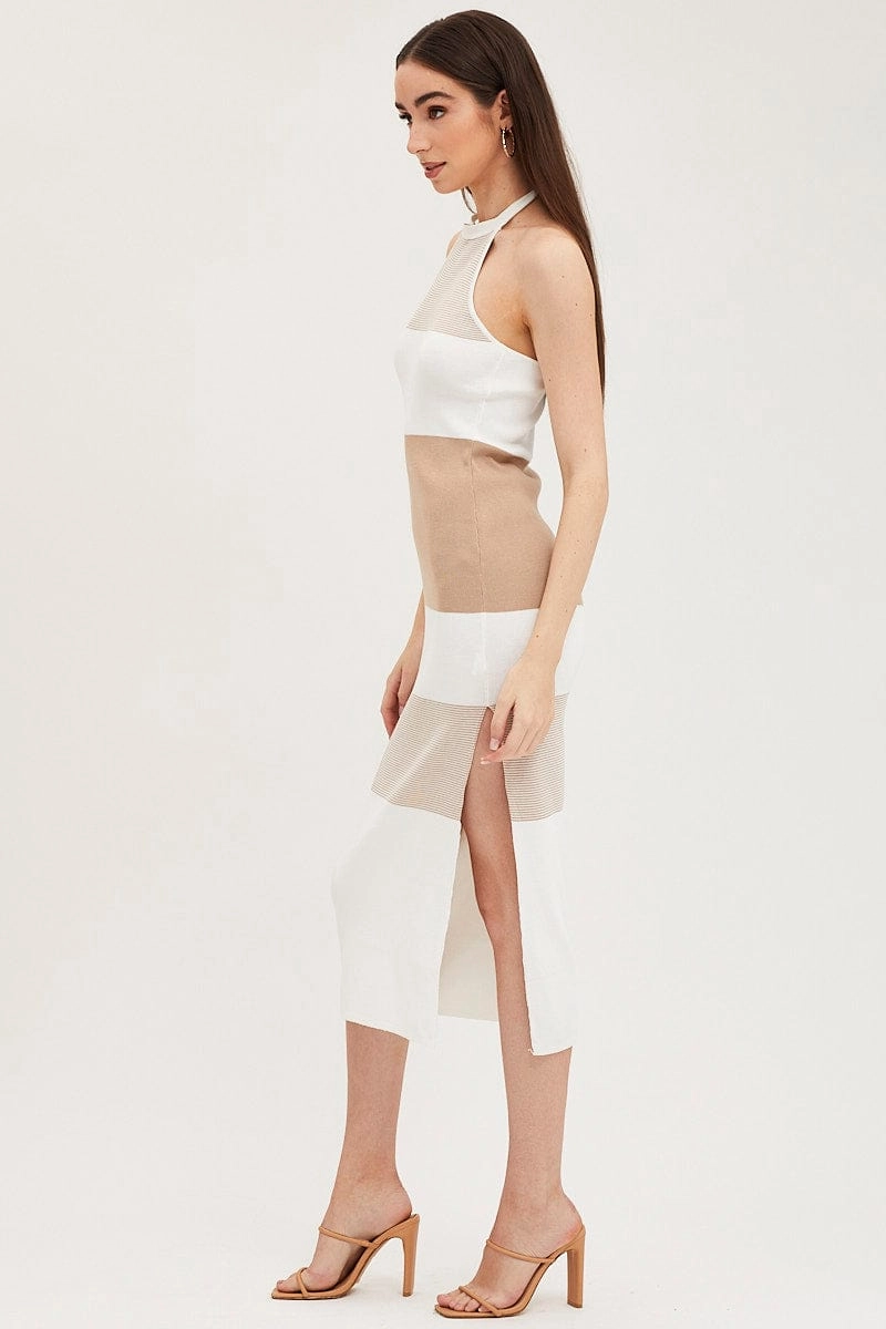 Multi Knit Midi Dress