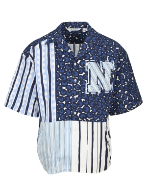 Neil Barrett Patchwork Short-Sleeve Shirt