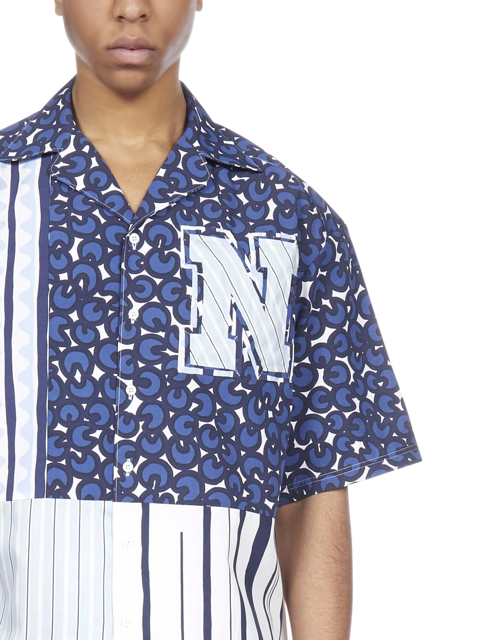 Neil Barrett Patchwork Short-Sleeve Shirt