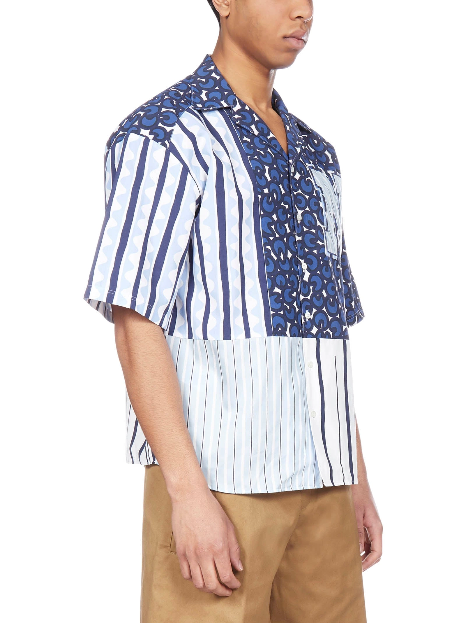 Neil Barrett Patchwork Short-Sleeve Shirt