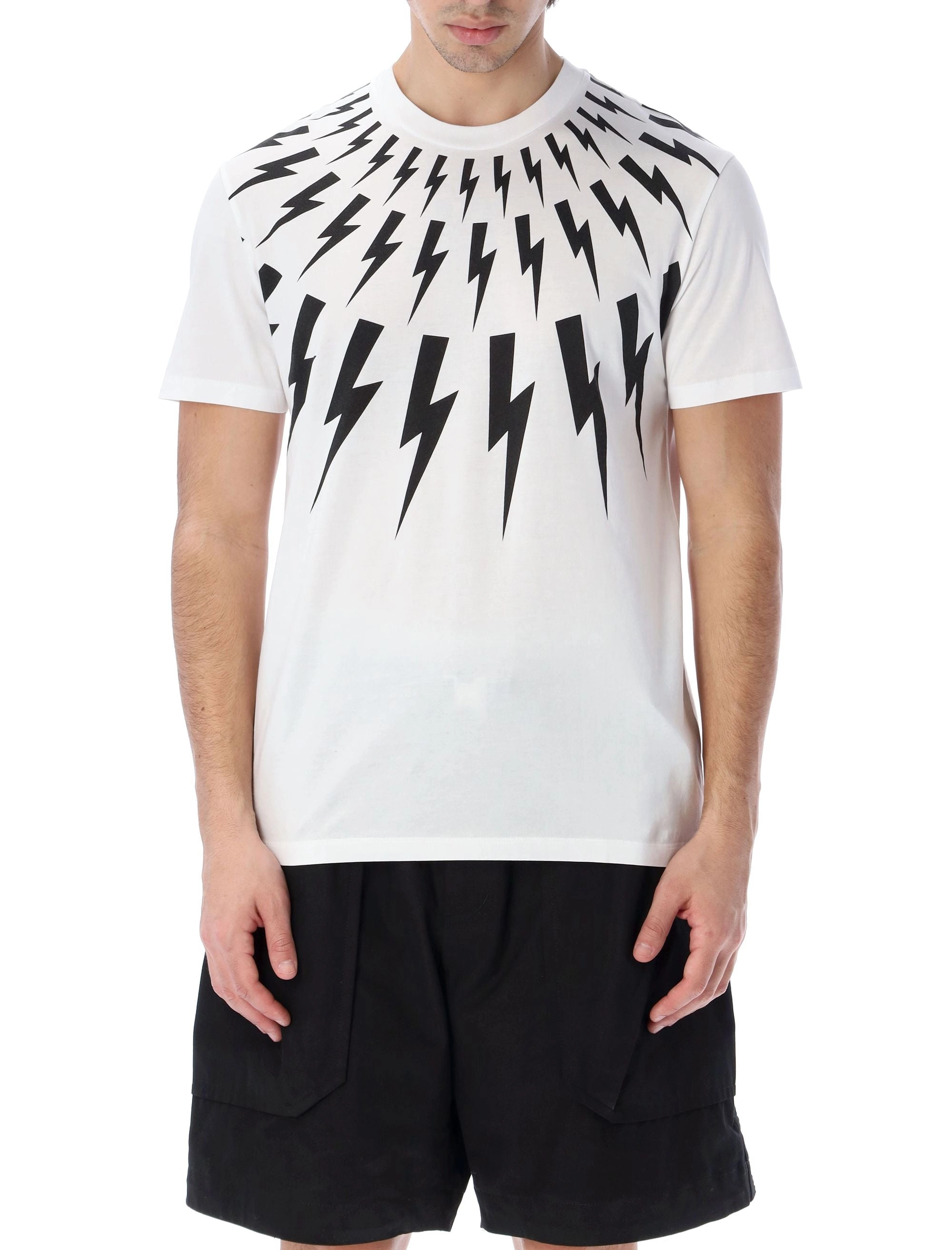 Neil Barrett Thunderbolt Print Crewneck T-Shirt