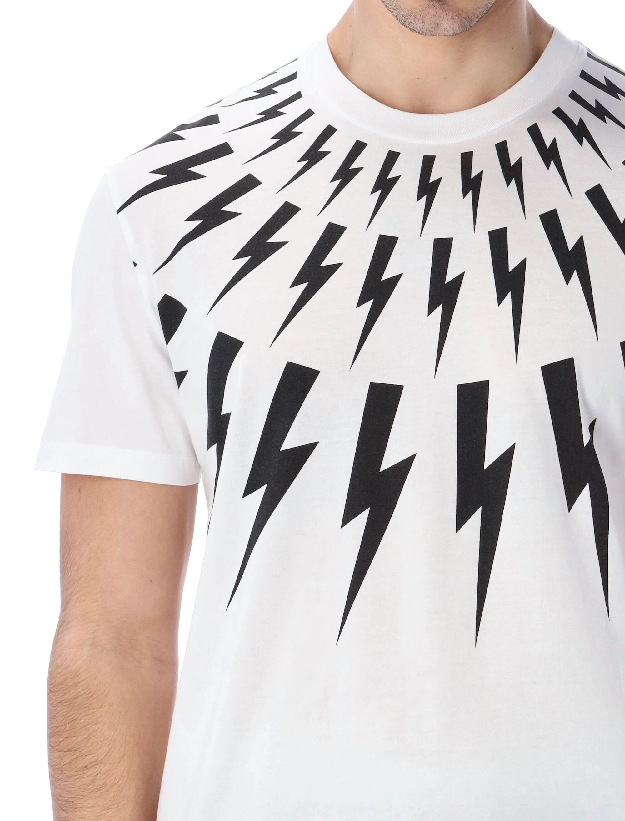 Neil Barrett Thunderbolt Print Crewneck T-Shirt