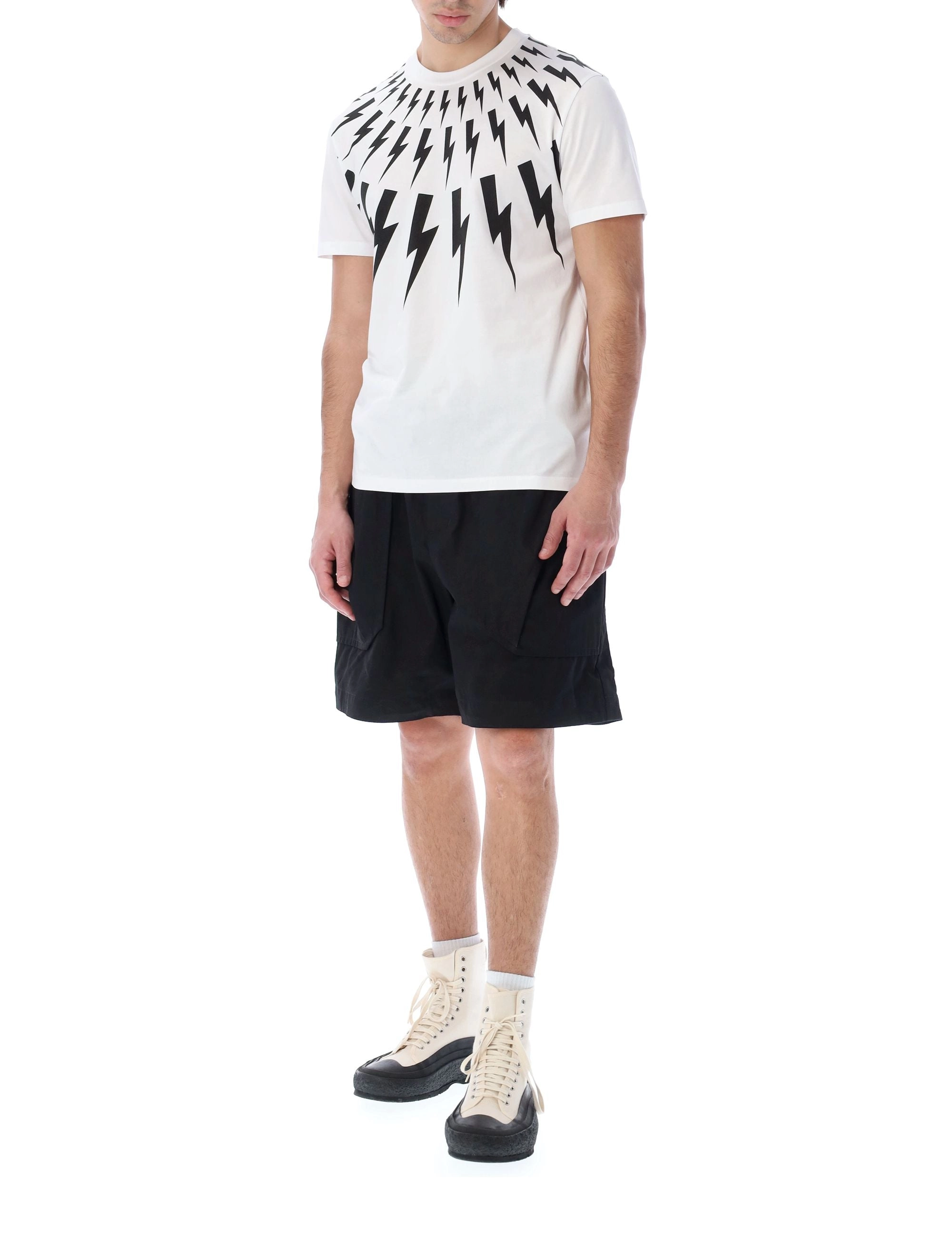 Neil Barrett Thunderbolt Print Crewneck T-Shirt