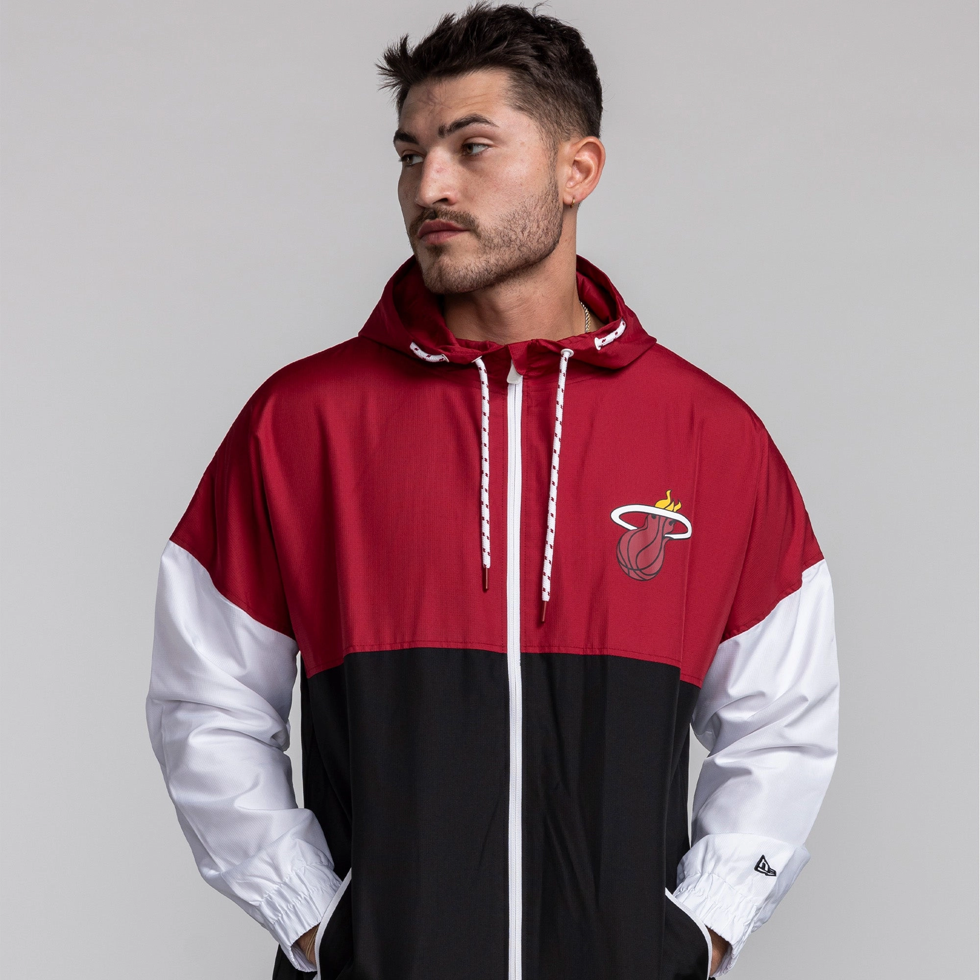 New Era Miami HEAT Colorblock Windbreaker