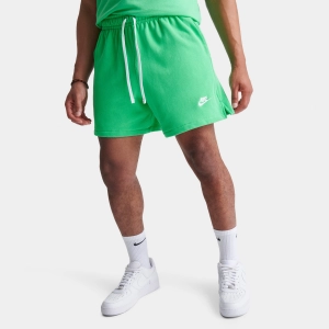 Nike Club French Terry Flow Shorts Spring Green / White - White