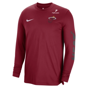 Nike Miami HEAT 2023-24 Pre-Game Long Sleeve Tee