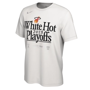 Nike Miami HEAT White Hot 2023 NBA Playoffs Tee