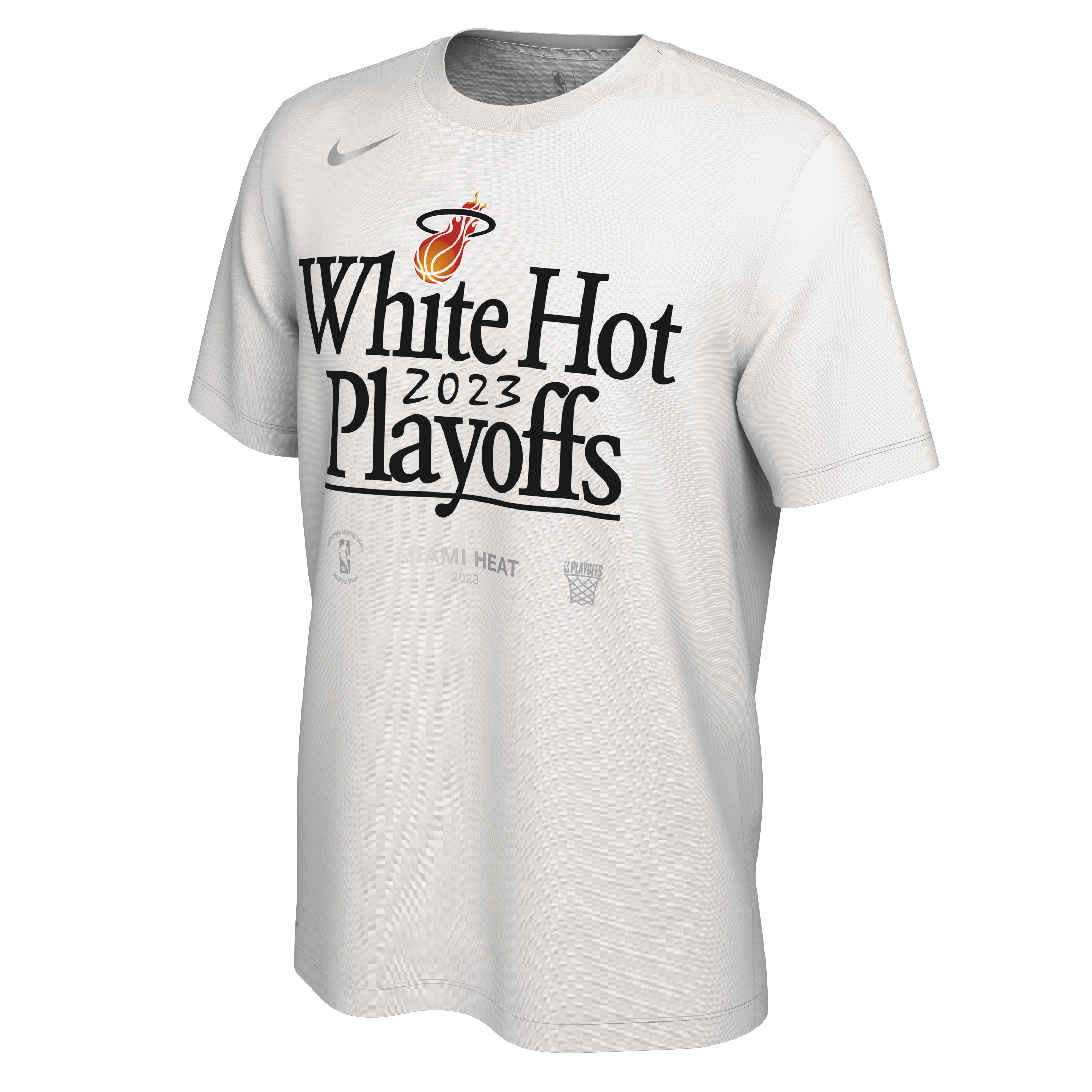 Nike Miami HEAT White Hot 2023 NBA Playoffs Tee