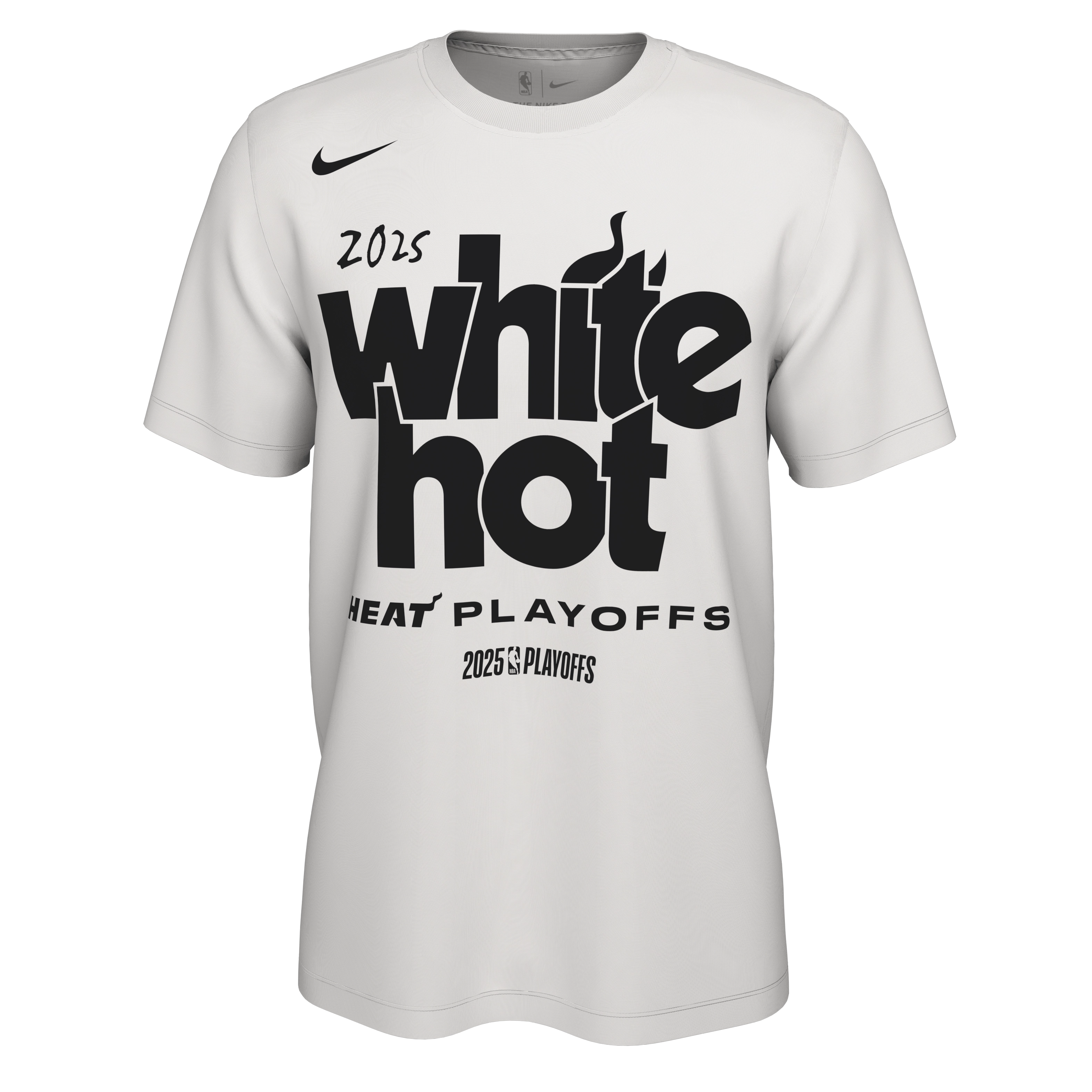 Nike Miami HEAT White Hot 2025 NBA Playoffs Mantra Tee