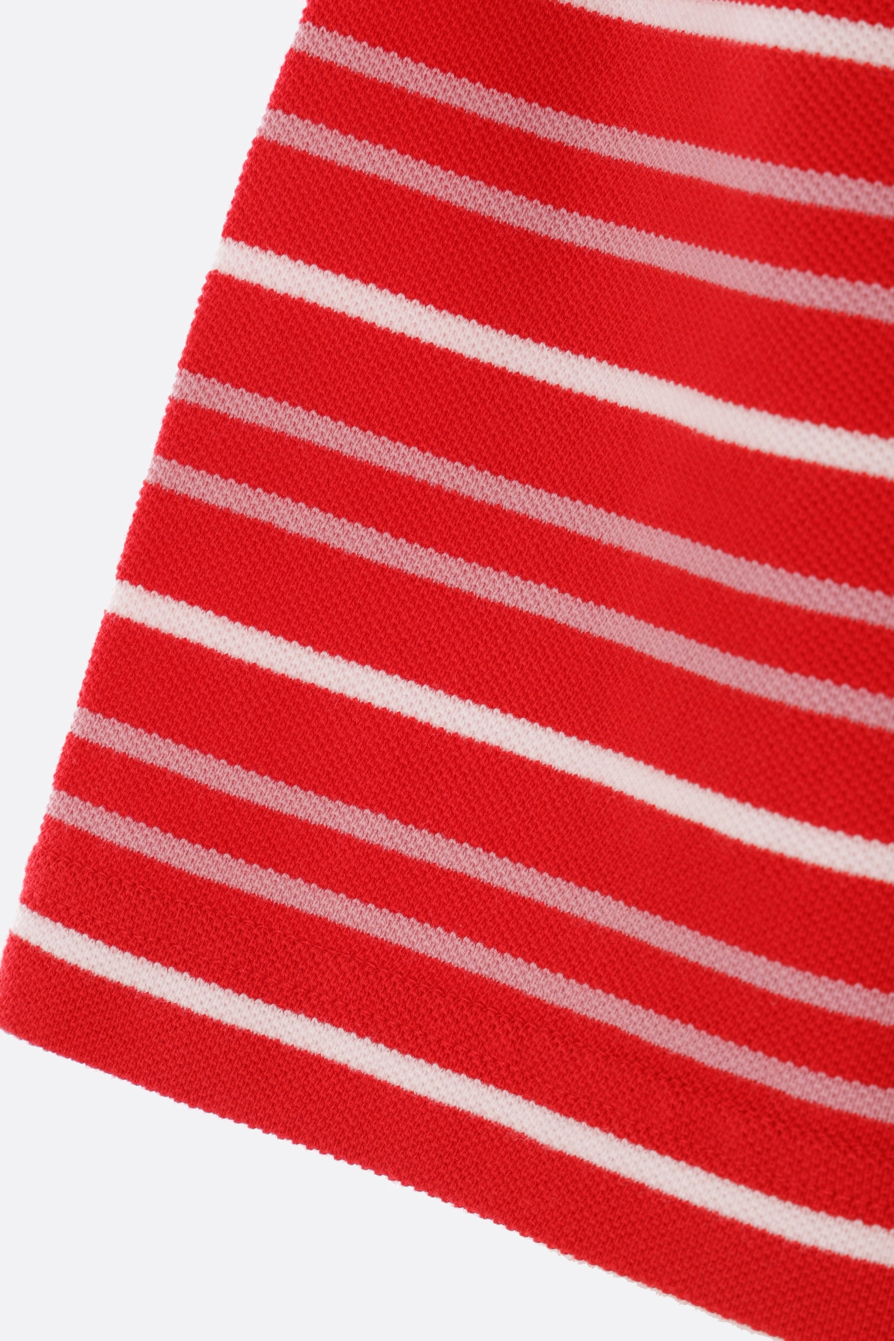 oversized polo shirt in striped piquet