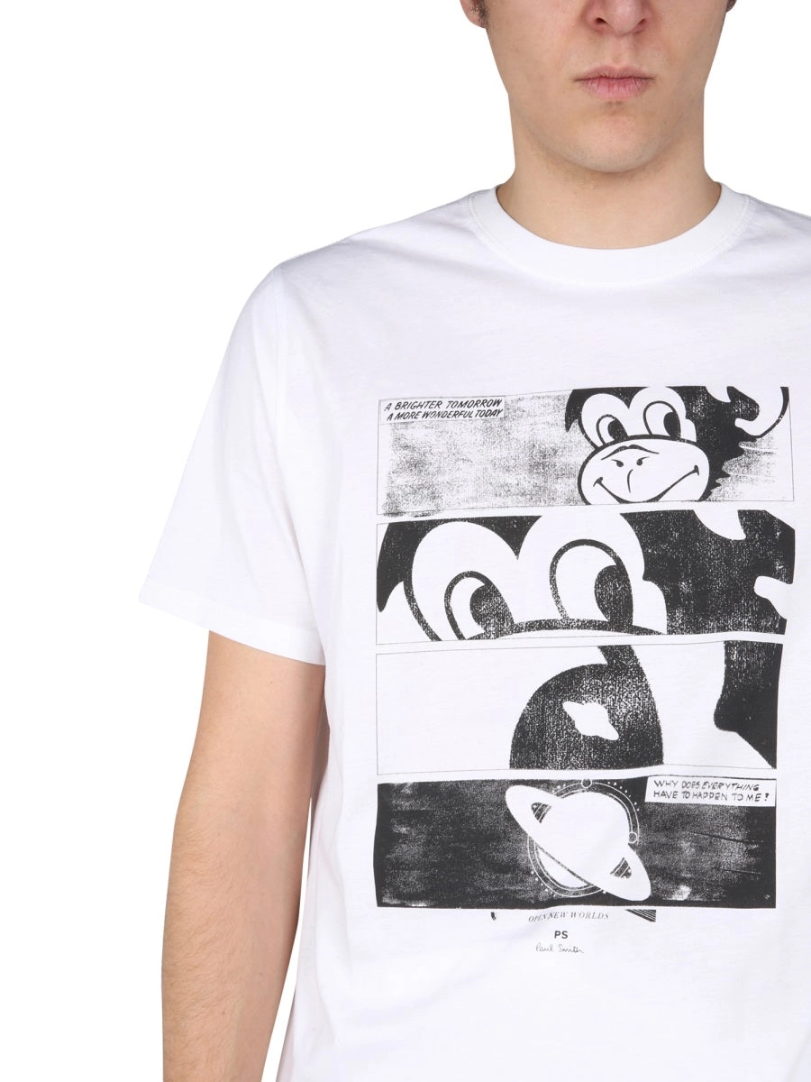 PS Paul Smith Printed Crewneck T-Shirt