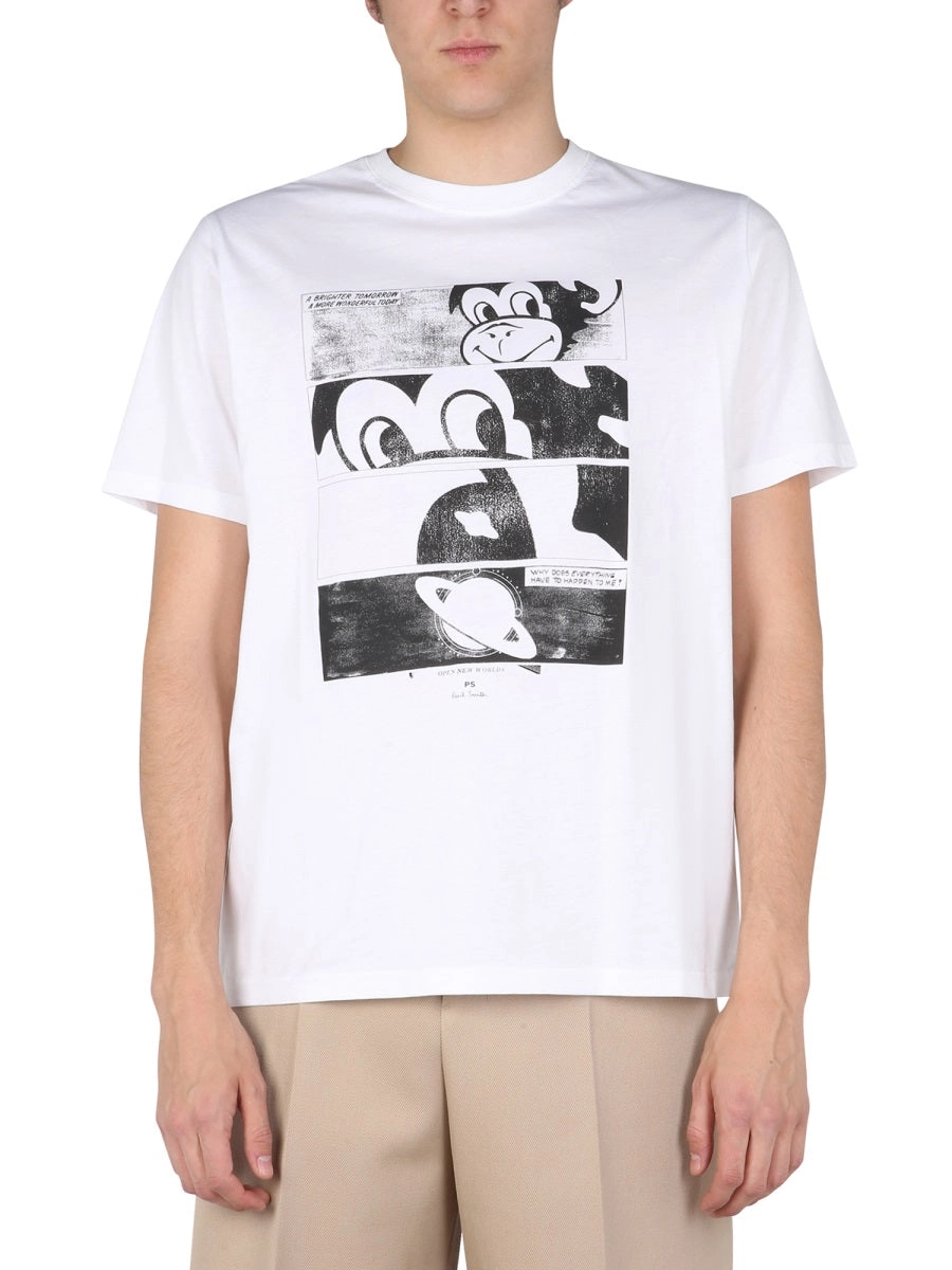 PS Paul Smith Printed Crewneck T-Shirt