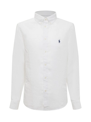 Ralph Lauren Kids Logo Embroidered Long Sleeved Shirt