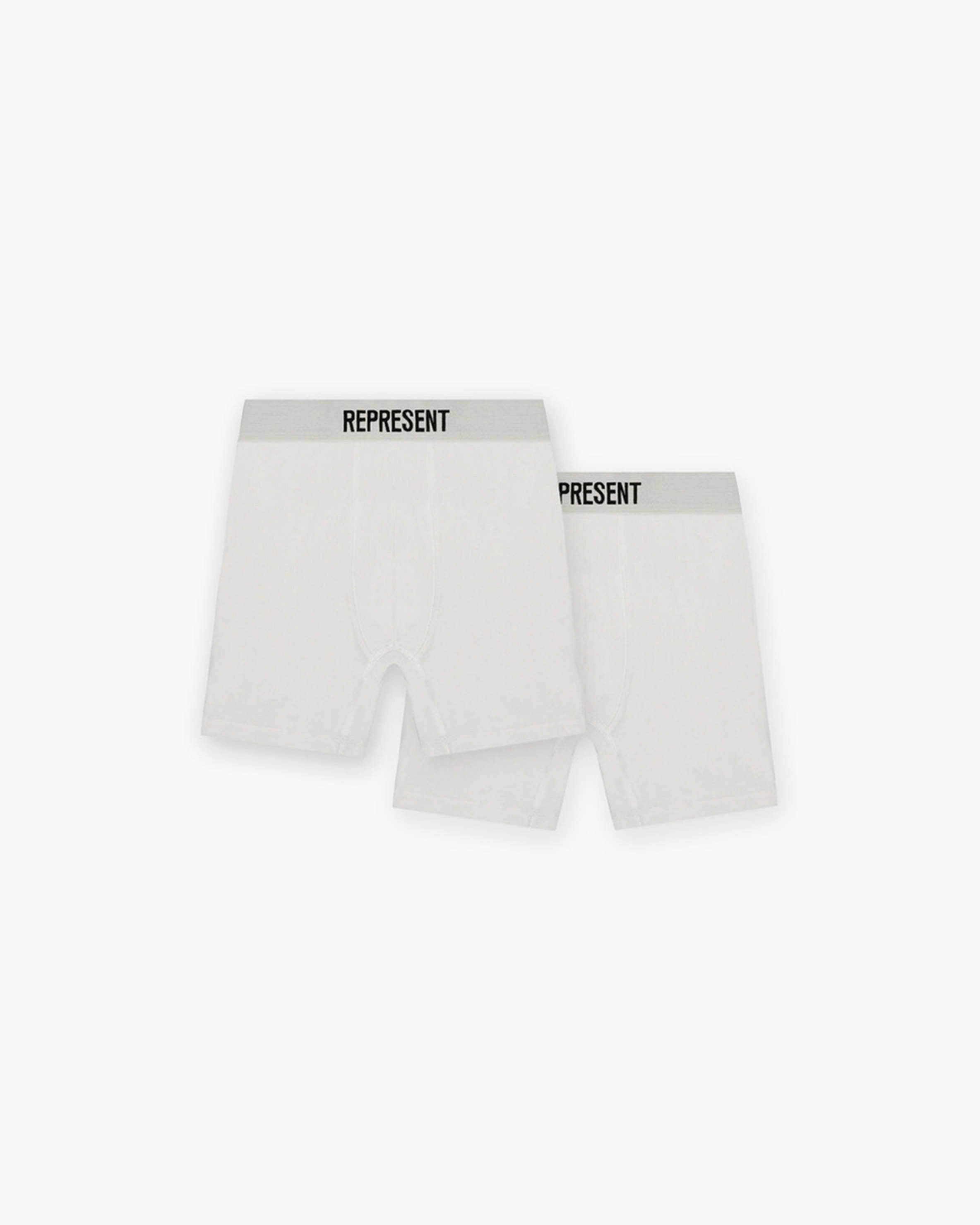 Represent Boxers 2 Pack - Flat White