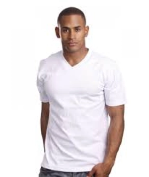 Rich Cotton V-Neck T-Shirt White