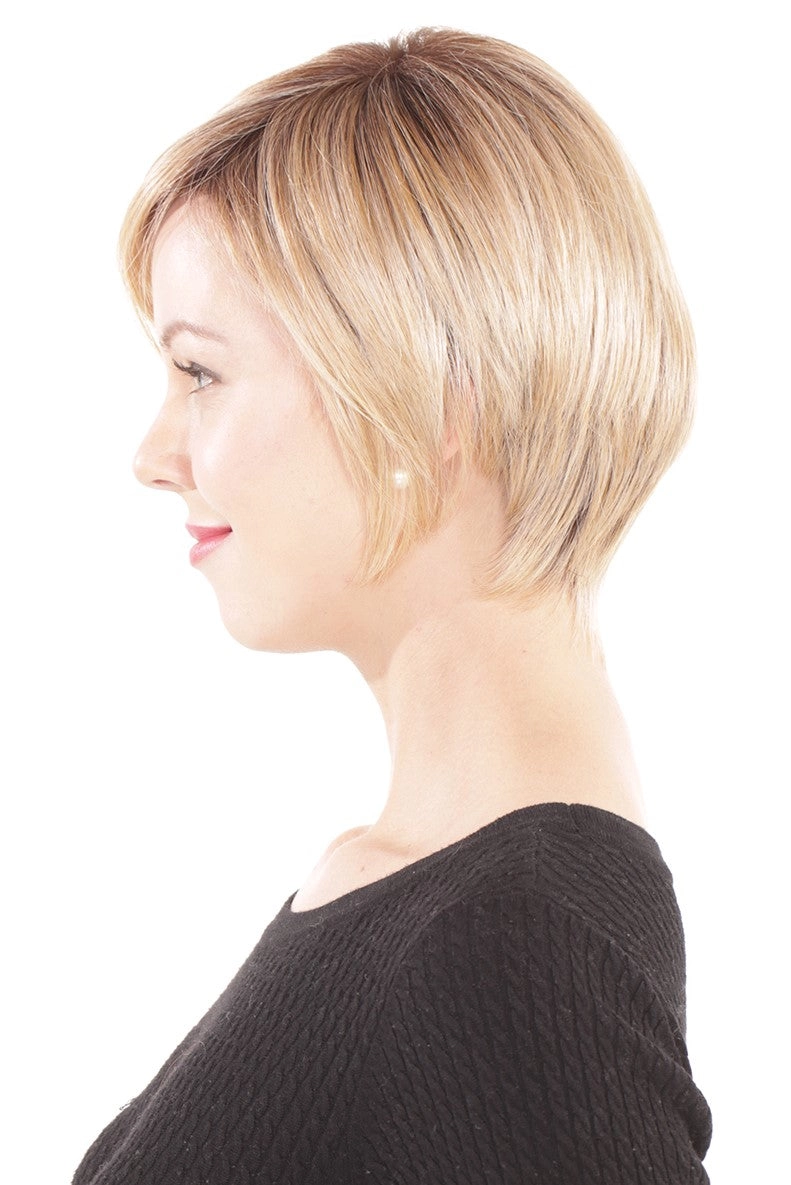 Sale - Belle Tress Toppers - Lace Front Mono Topper 6" (#7009) - Color: Champagne with Apple Pie