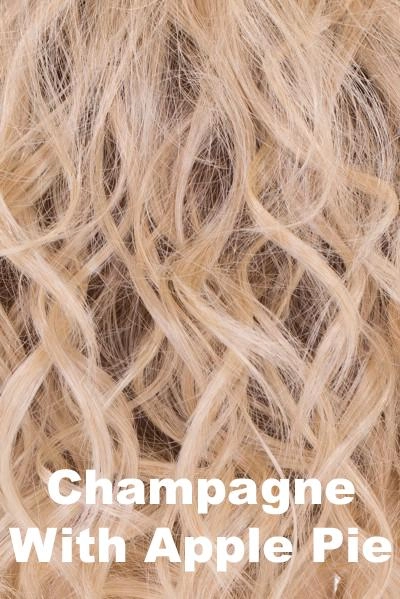 Sale - Belle Tress Toppers - Lace Front Mono Topper 6" (#7009) - Color: Champagne with Apple Pie