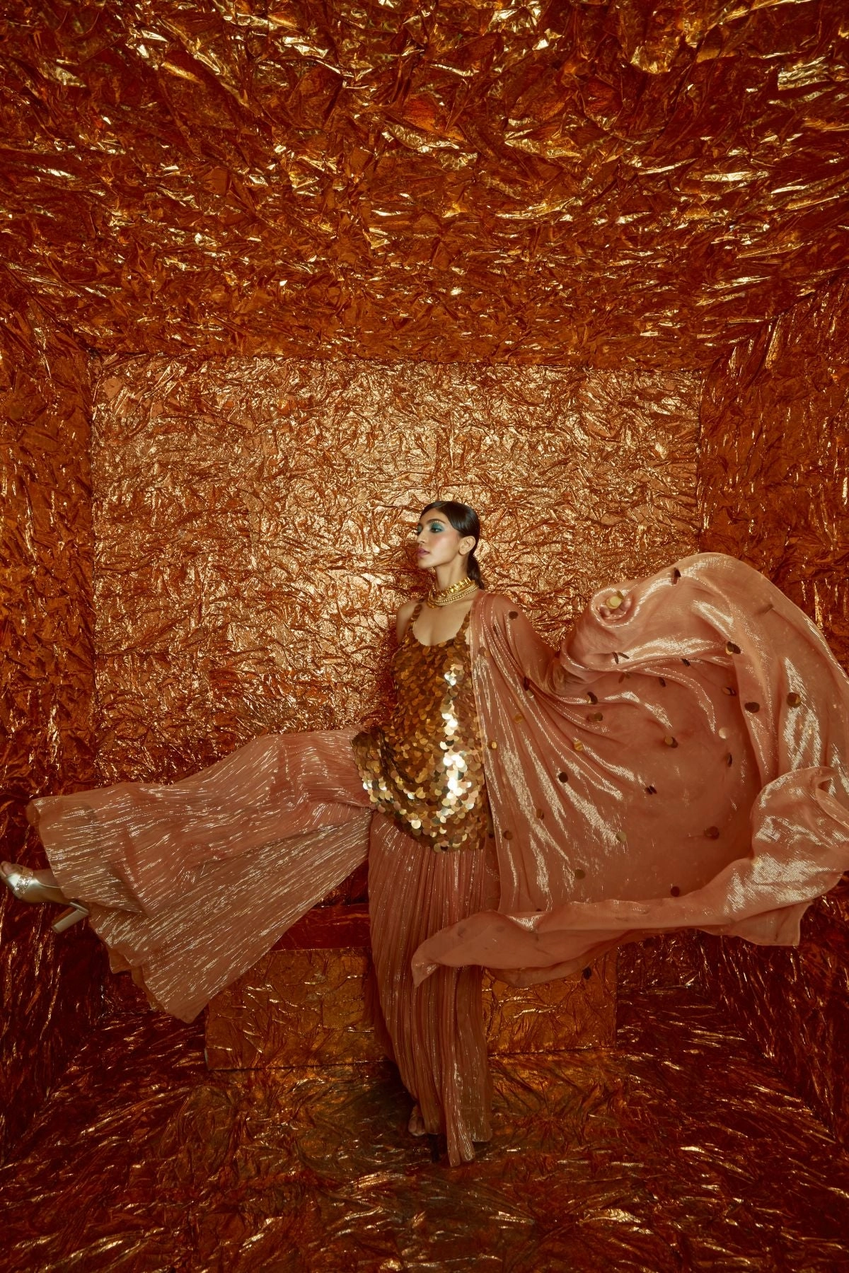 Sequin Sharara Set