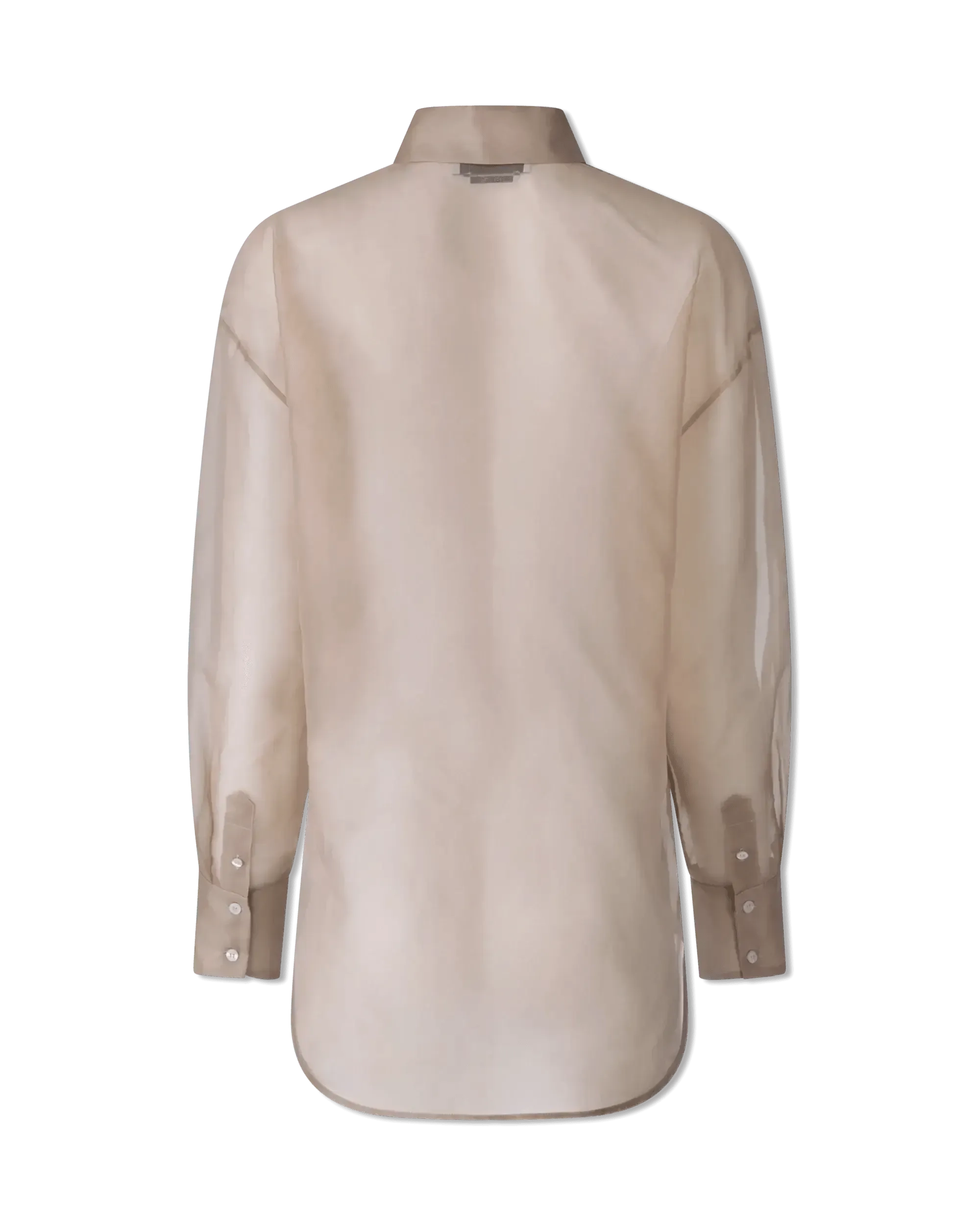 Sheer Button Up Silk Shirt