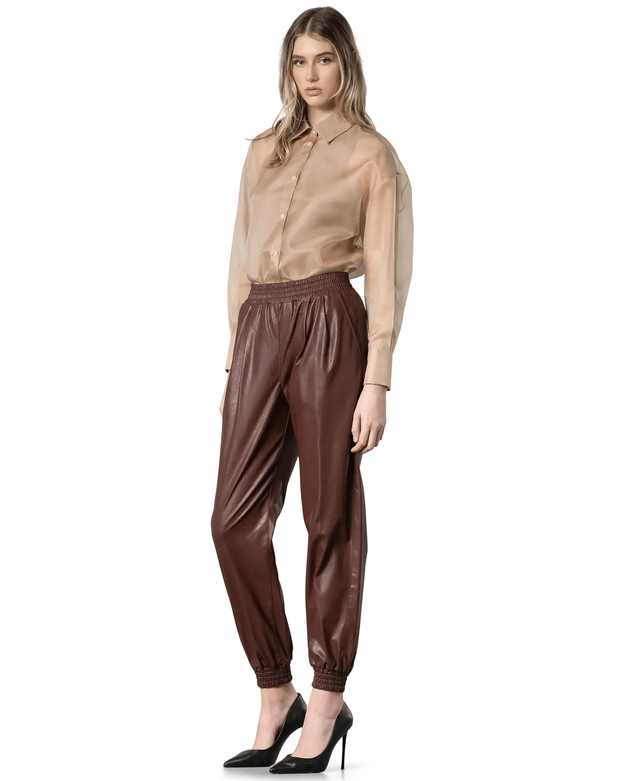 Sheer Button Up Silk Shirt