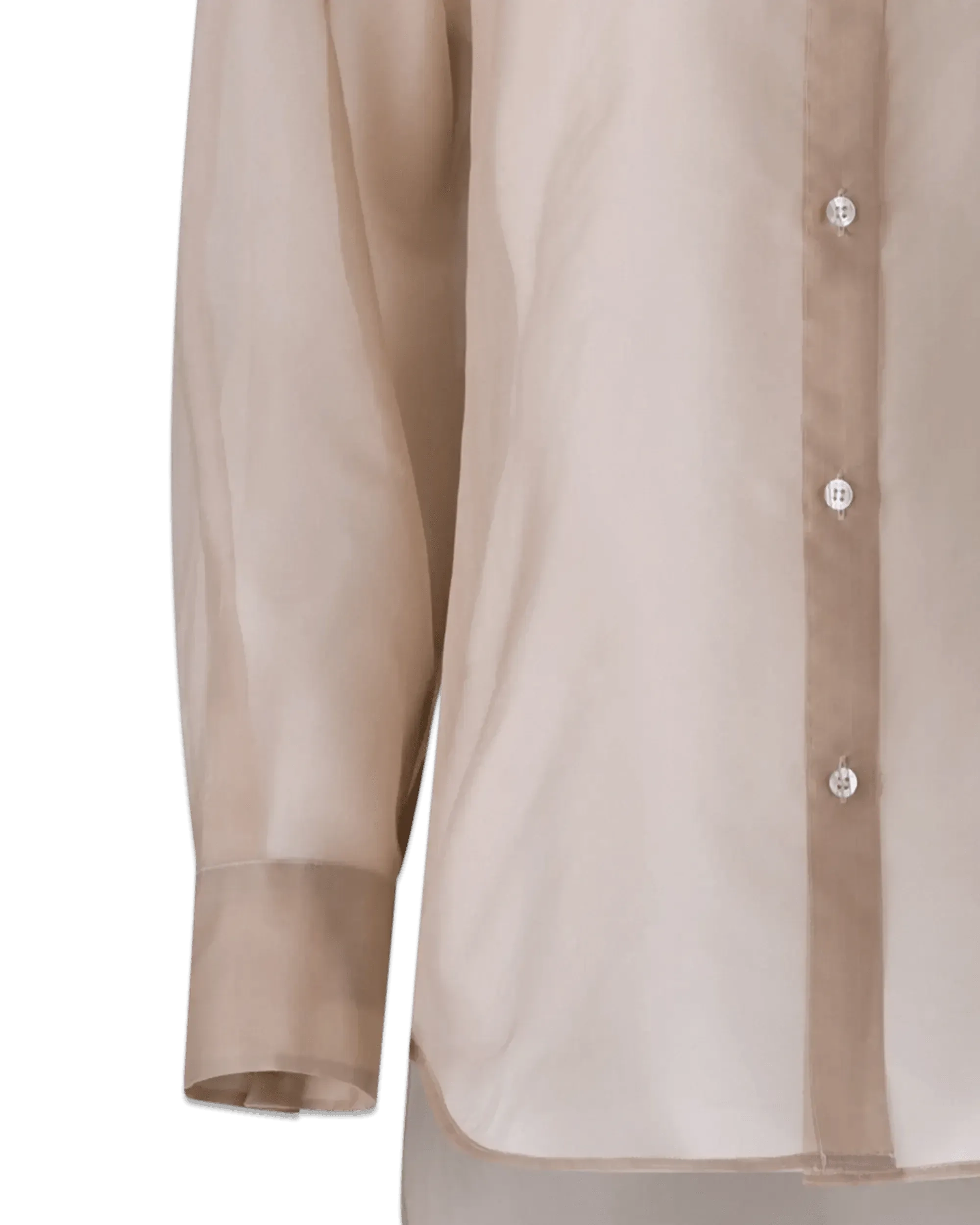 Sheer Button Up Silk Shirt