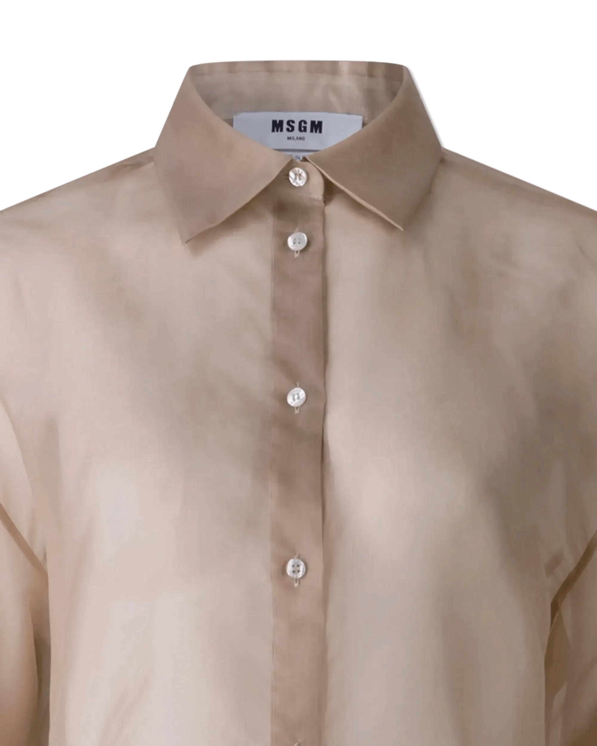 Sheer Button Up Silk Shirt