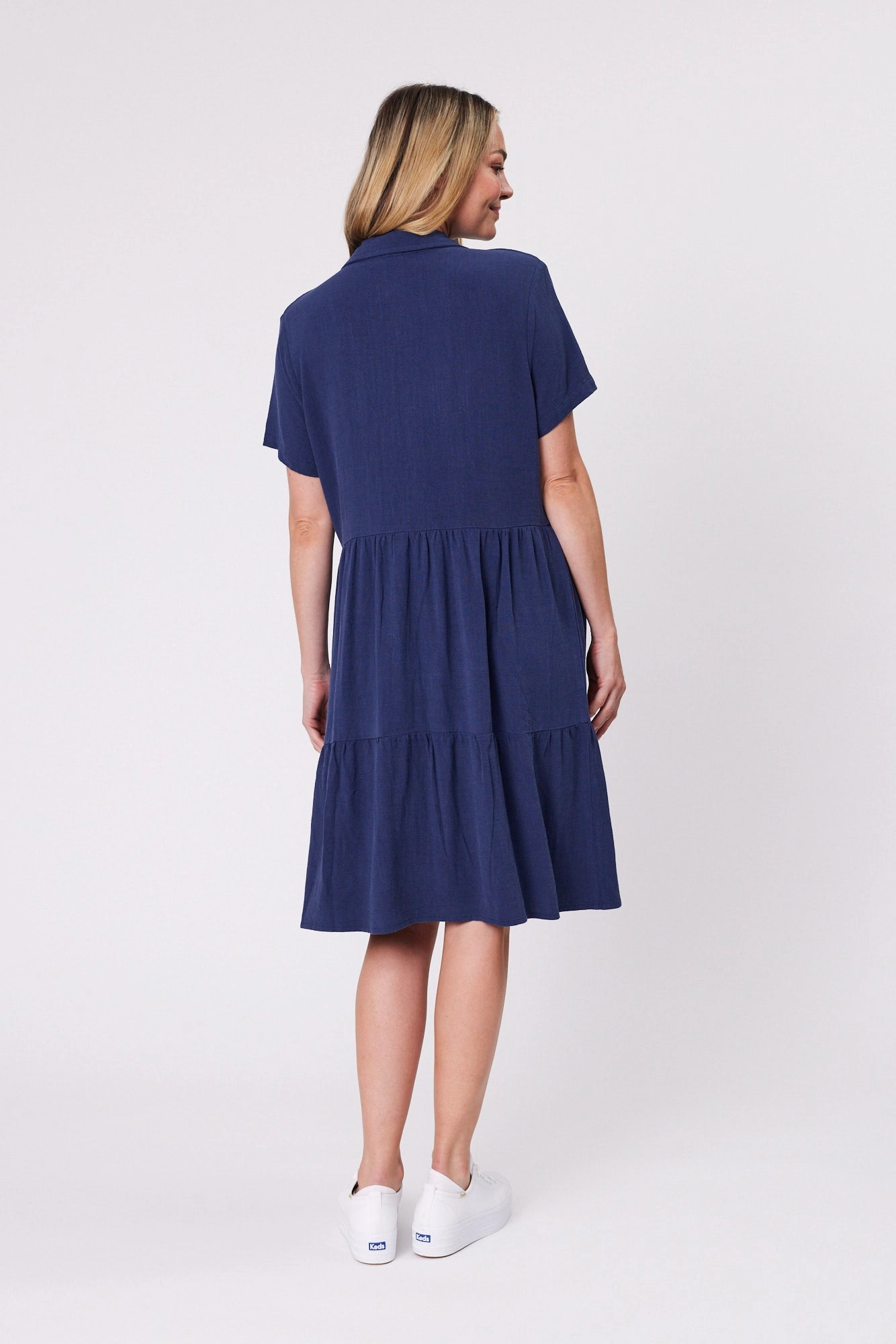 Shine On Essentials Shirt Dress Navy