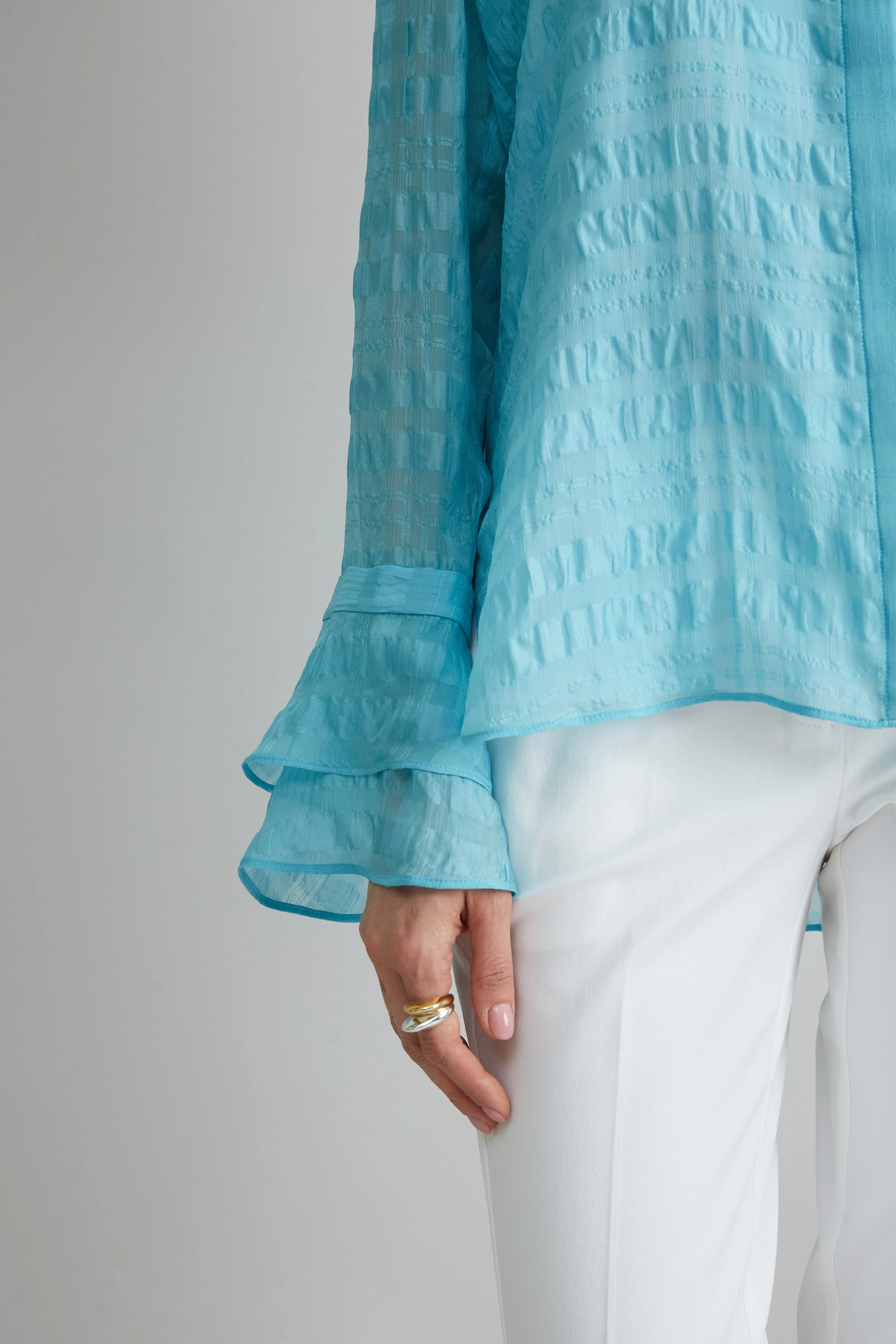 Silk Plaid Jacquard Shirt