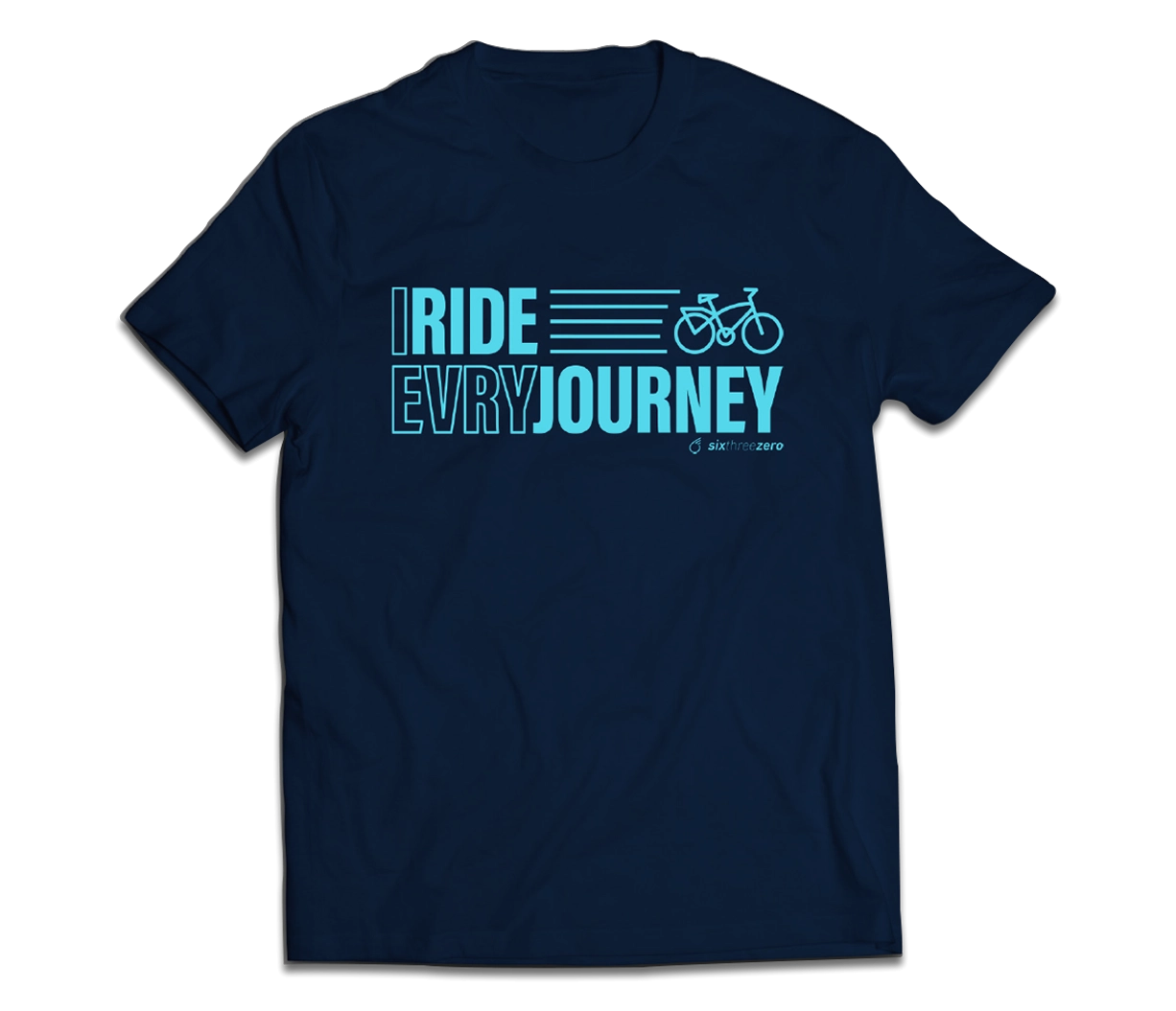 sixthreezero EVRYjourney Premium Short Sleeve Crew Pageant Blue Aqua 100% Cotton Unisex Shirt