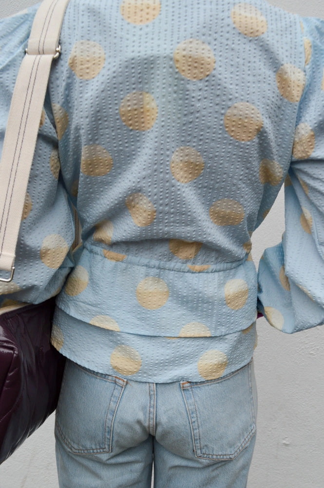 Stella Nova Big Dot Light Blue Blouse