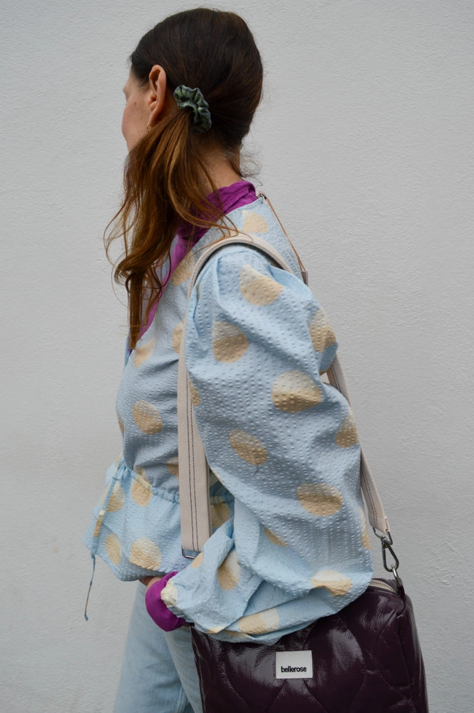 Stella Nova Big Dot Light Blue Blouse