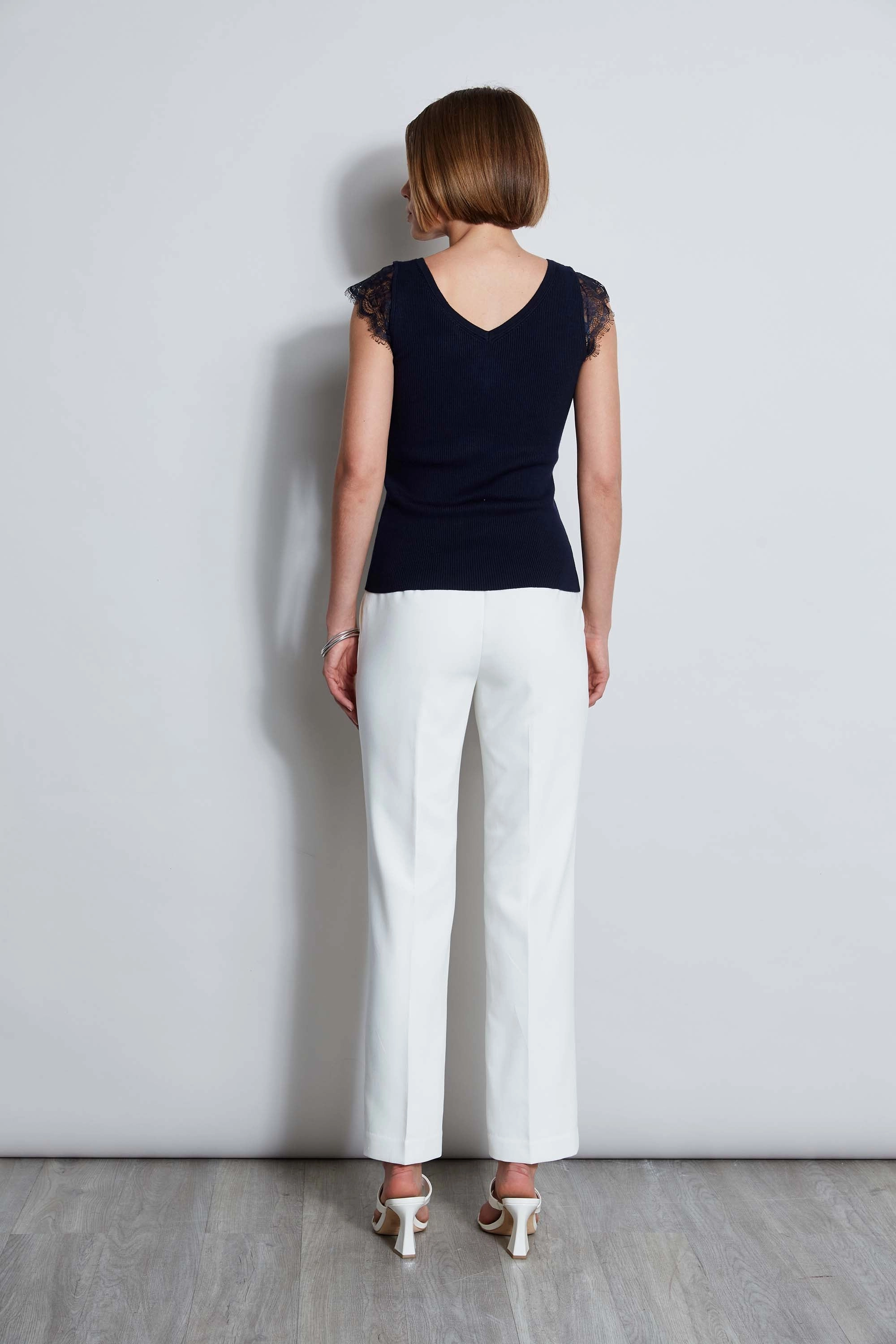 T-Tahari Lace Trim Sweater
