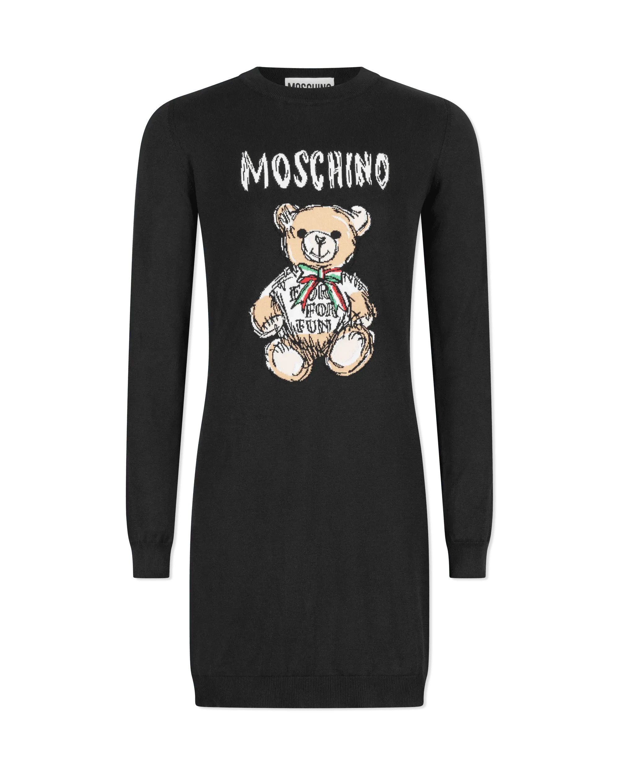 Teddy Bear Printed Mini T-Shirt Dress