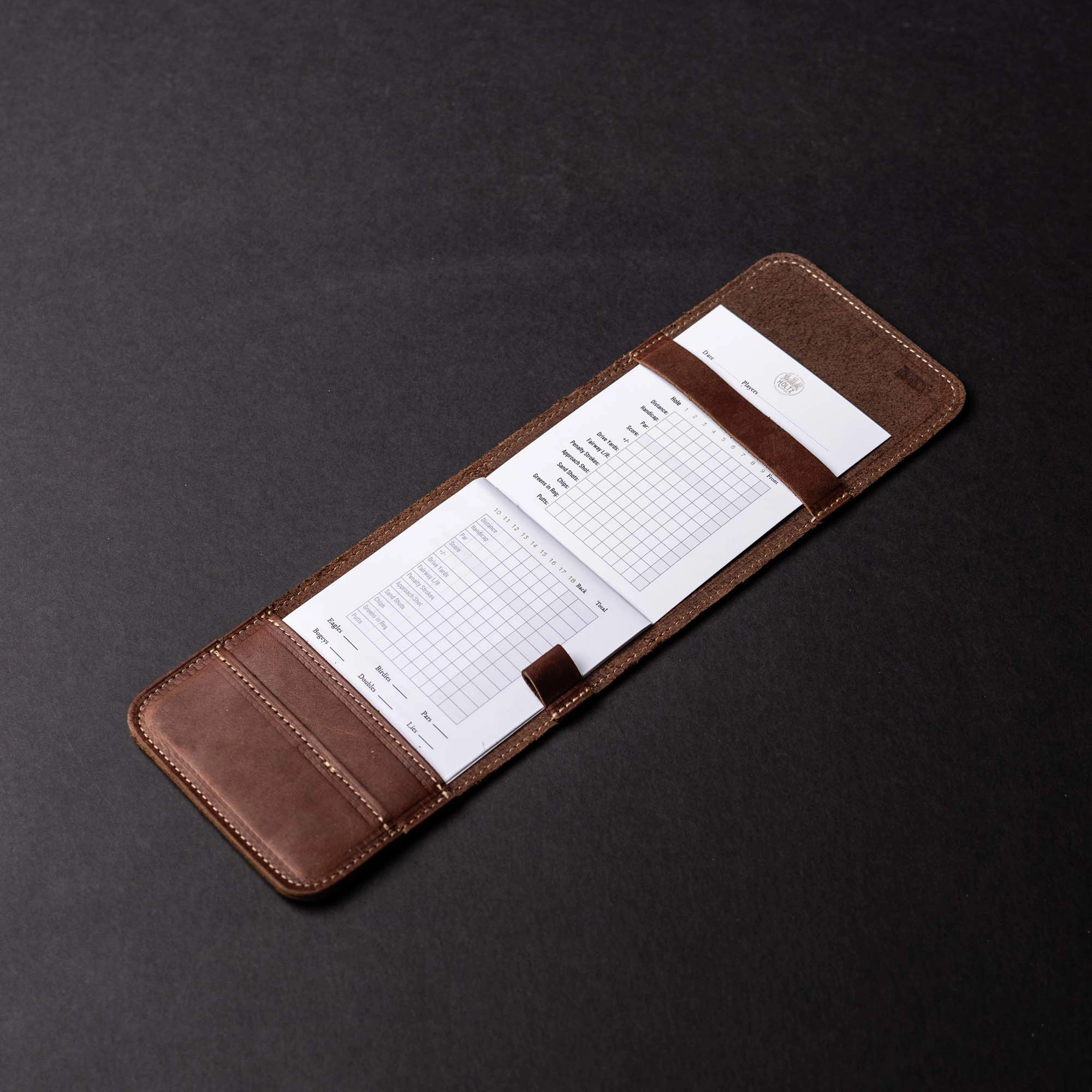 The Back Nine Fine Leather Golf Scorecard Groomsmen Gift With Personalization